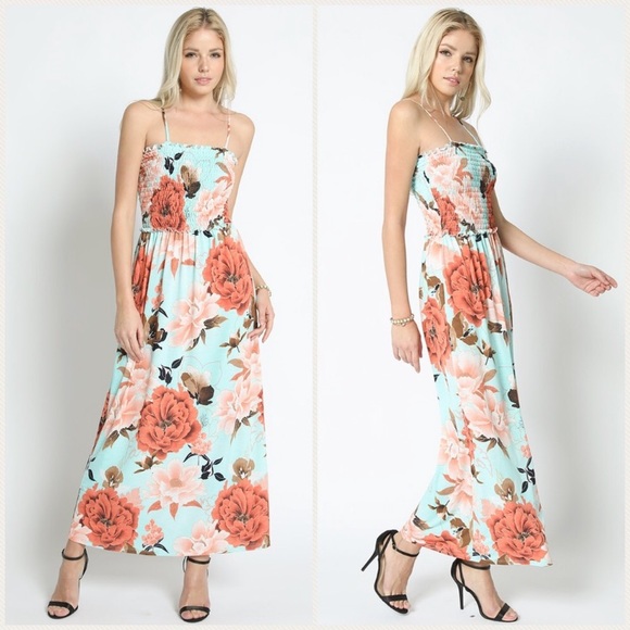ValMarie Dresses & Skirts - Just in!! Aqua floral dress 👗